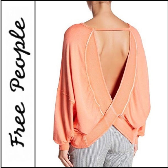 Free People Tops - NWT { Free People } “Back it Up” Sweatshirt